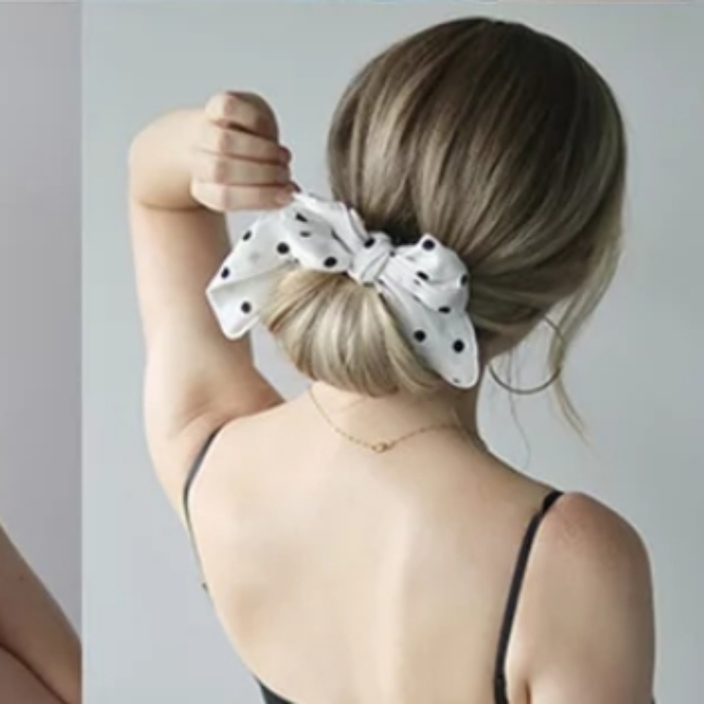 Polka Dot Hair Tie - Picture 3 of 4